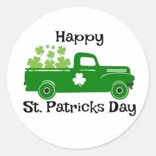 Adesivo Redondo Ruas felizes. Dia de Patrick ☘️ 🎉