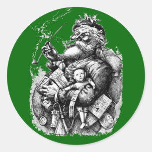 Adesivo Redondo Ruas Vintage. Cartões de Arte Nick, Cartões Postai