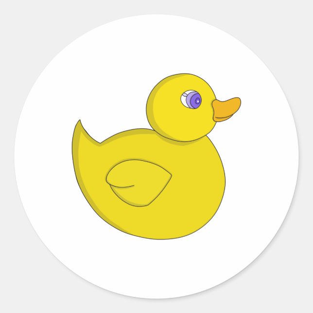 Adesivo Redondo Rubber Duck (Frente)