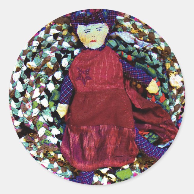 Adesivo Redondo Rubra, a Rainha Rag (Frente)