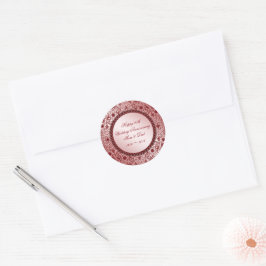 Adesivo Redondo Ruby 40th Wedding Anniversário Round Sticker