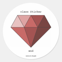 Adesivo Redondo Ruby Stickers