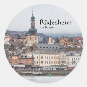Adesivo Redondo Rüdesheim am Rhein - Alemanha