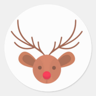 Adesivo Redondo Rudolph Reindeer Stickers