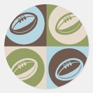 Adesivo Redondo Rugby do pop art