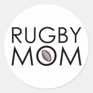 Adesivo Redondo Rugby Mãe