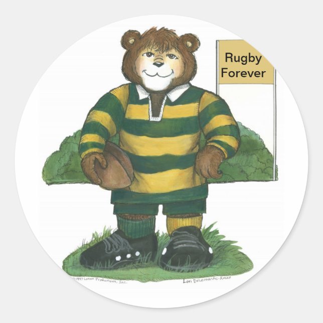 Adesivo Redondo Rugby Sticker (Frente)