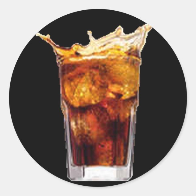 Adesivo Redondo Rum & Cola Sticker (Frente)