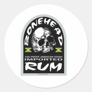 Adesivo Redondo Rum do Bonehead