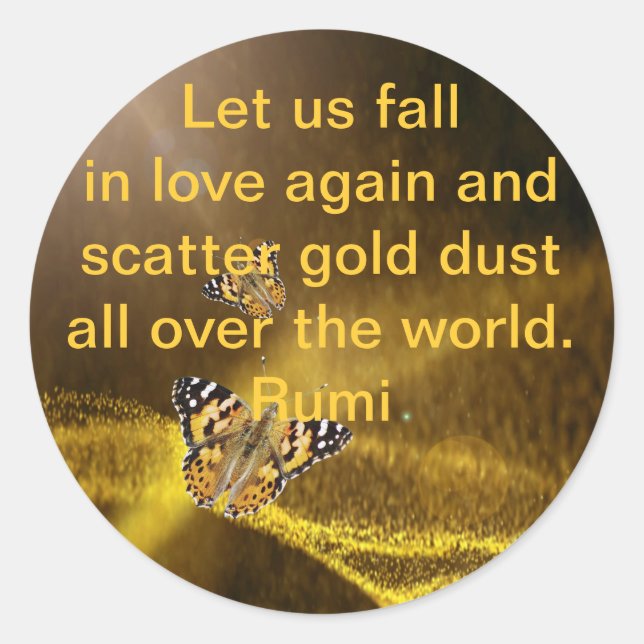 Adesivo Redondo Rumi Cai no amor de novo (Frente)