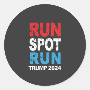 Adesivo Redondo Run Spot Run Trump 2024 eleição Trump Vance