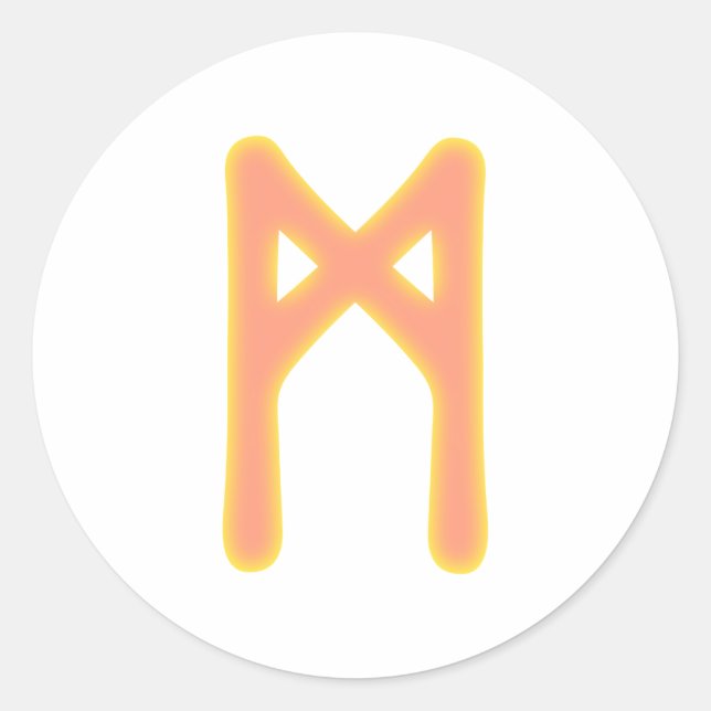 Adesivo Redondo Runa Mannaz (Frente)