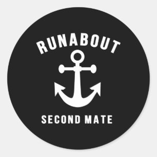 Adesivo Redondo Runabout Second Mate Small Boat Entusiasta