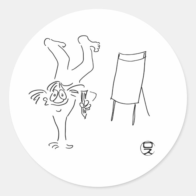 Adesivo Redondo Runder Aufkleber Pippi Langstrumpf (Frente)