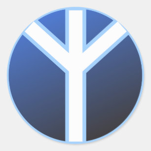 Adesivo Redondo Rune de Algiz