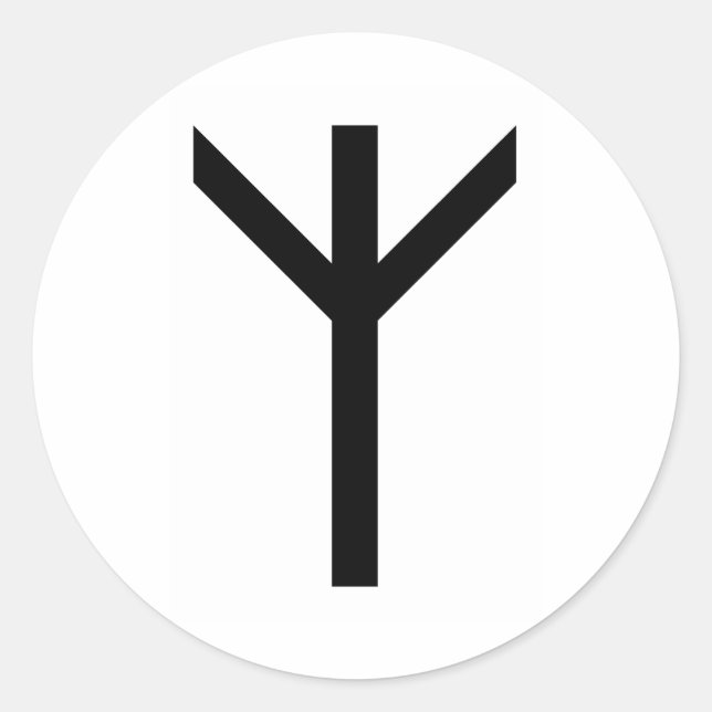 ADESIVO REDONDO RUNE DE ALGIZ (Frente)