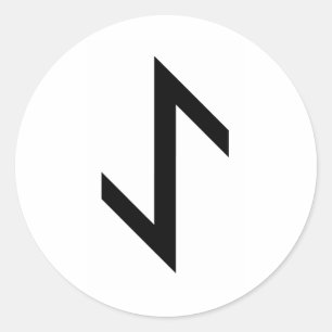 ADESIVO REDONDO RUNE DE EIHWAZ