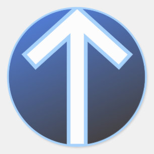 Adesivo Redondo Rune do guerreiro de Tiwaz Teiwaz Tyr