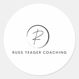 Adesivo Redondo Russ Yeager Coaching Signature Logo