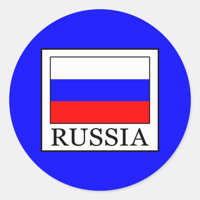 Adesivo Redondo Rússia (Frente)