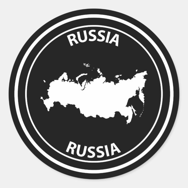 Adesivo Redondo Rússia (Frente)