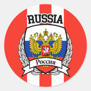 Adesivo Redondo Rússia