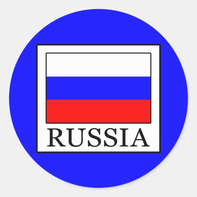 Adesivo Redondo Rússia (Frente)