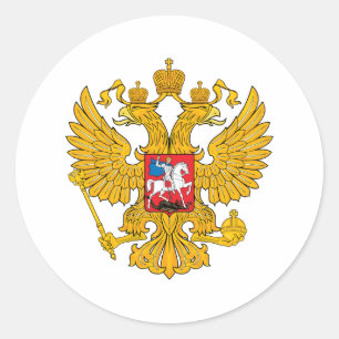 Adesivo Redondo Rússia dois dirigiu Eagle