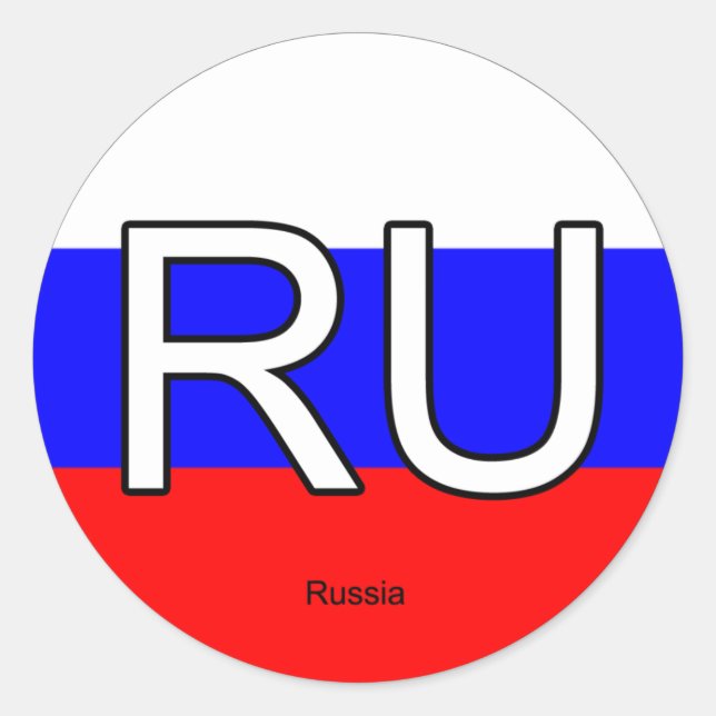 Adesivo Redondo Rússia EuroStickers (Frente)