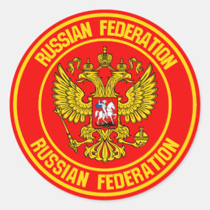 Adesivo Redondo Rússia Round Emblem