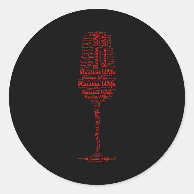 Adesivo Redondo Russian Wife Happy Russian Life Women Russia Russi (Frente)