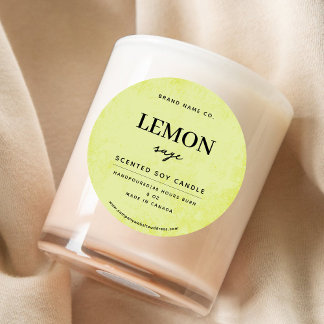 Adesivo Redondo Russo Amarelo-Limão Moderno