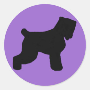 Adesivo Redondo Russo preto Terrier