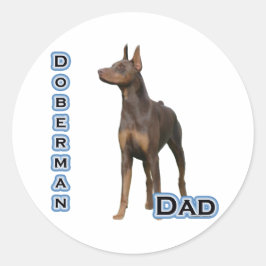 Adesivo Redondo Rust Doberman Pai 4 - Sticker