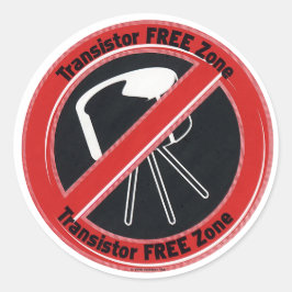 Adesivo Redondo Rustech Tube Amplificação "Zona Livre de Transisto