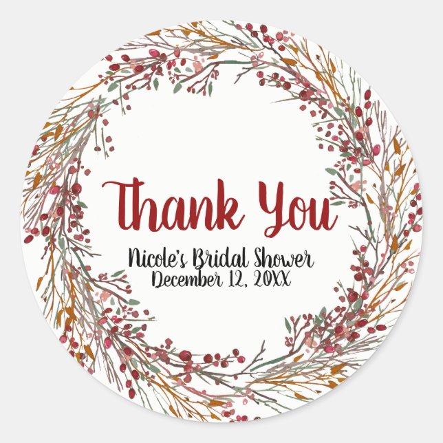 Adesivo Redondo Rustic Berries Deixa Férias Férias Férias Férias,  (Frente)