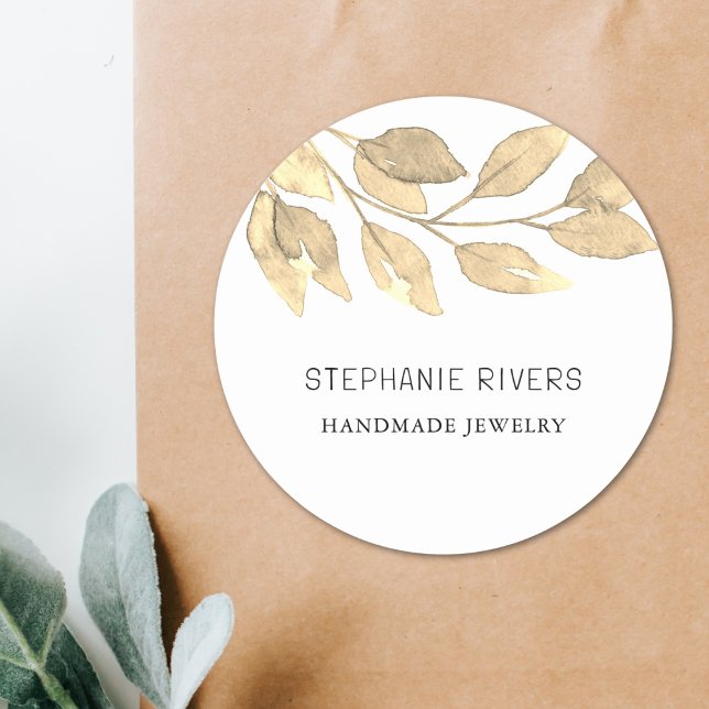 Adesivo Redondo Rustic Boho Jewelry Maker (Criador carregado)