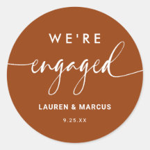 Rustic Boho Terracotta Estamos em Noivado