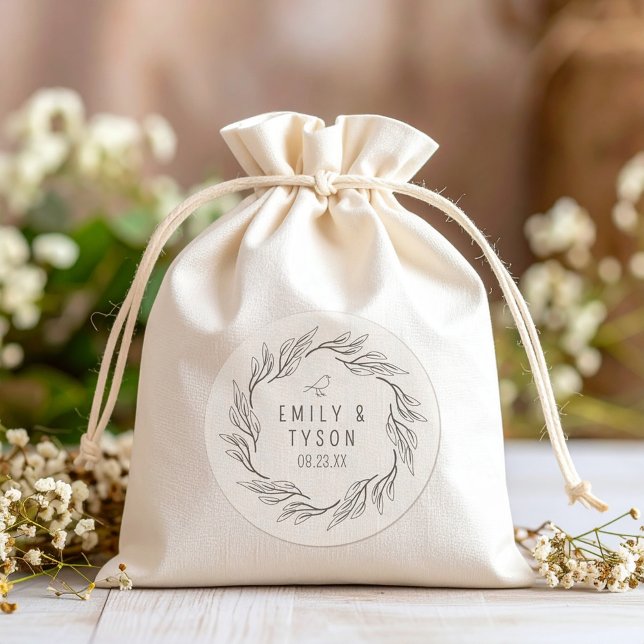 Adesivo Redondo Rustic Boho Wedding ID1109 (Criador carregado)