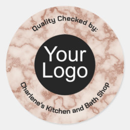 Adesivo Redondo Rustic Brown Marble