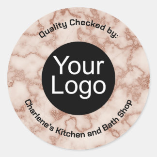 Adesivo Redondo Rustic Brown Marble