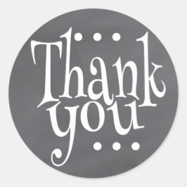 Adesivo Redondo Rustic Chalkboard Obrigado Seals