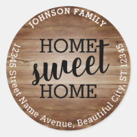 Rustic Chic Home Sweet Home Moving Address