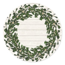 Rustic Christmas Wreath Sticker