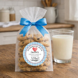 Adesivo Redondo Rustic Custom Homemade Cookies Label Roll