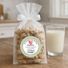 Adesivo Redondo Rustic Custom Homemade Cookies Label Roll