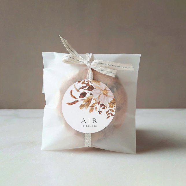 Adesivo Redondo Rustic Fall Deixa Casamento (Criador carregado)