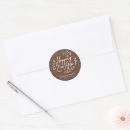 Adesivo Redondo Rustic Felly Ever Após Casamento Personalizado