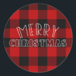 Adesivo Redondo Rustic Felry Christmas Red Holidy Type<br><div class="desc">Itens correspondentes disponíveis.</div>