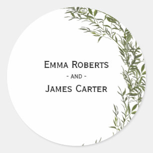 Adesivo Redondo Rustic Folk Greenery Round Sticker